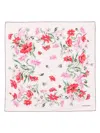 Ferragamo Monoflow Floral-print Satin Scarf In Pink