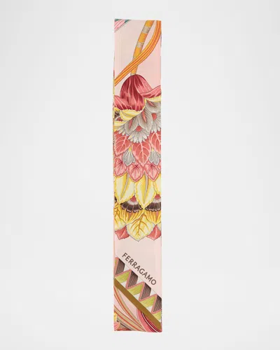 Ferragamo Floral-print Silk Scarf