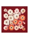 Ferragamo Floral-print Silk Scarf In Red