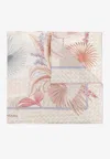 Ferragamo Floral Print Silk Scarf In White