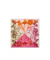 Ferragamo Hydrangea Print Silk Scarf In Pink