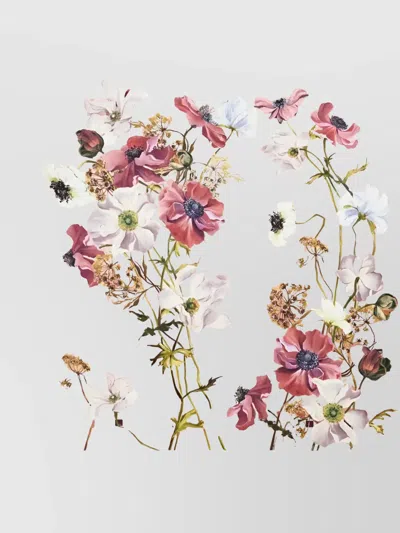 Ferragamo Floral Square Silk Scarf In White
