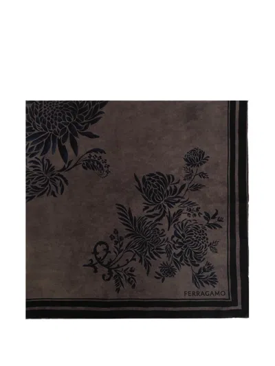 Ferragamo Floral-print Silk Scarf In Multi