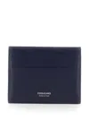 Ferragamo Florence Blue Card Holder With Logo Lettering On The Front In Leather Man In Blue