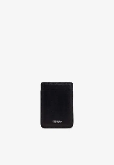 Ferragamo Florence Logo Cardholder In Black
