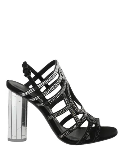 Ferragamo Florenza Crystal-embellished Slingback Heel Sandals
