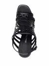 Ferragamo Florenza Mirrored Heel Sandals In Black