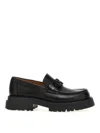 Ferragamo Gancini-charm Leather Mocassin Loafers In Black