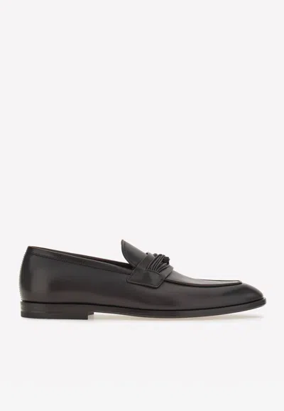 FERRAGAMO FLORIDA PENNY LOAFERS IN LEATHER