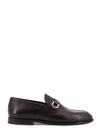 Ferragamo Florio Leather Loafers In Black