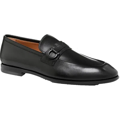 Ferragamo Florio Mens Solid Loafers In Black