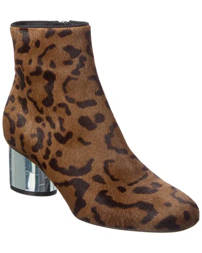 Ferragamo Florrie Haircalf Bootie In Brown