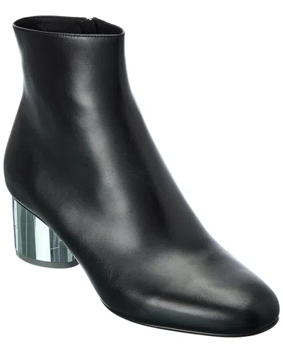 Ferragamo Florrie Leather Bootie In Black