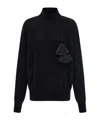 Ferragamo Floral Insert Sweater Sweaters And Cardigans Black In Black