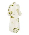 Ferragamo Flower Printed Shirt Skirt In White