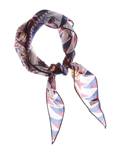 Ferragamo Flowers & Butterflies Wool Diamond Scarf In Pink