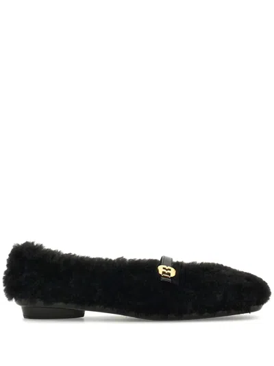 FERRAGAMO FLUFFY BALLERINA SHOES