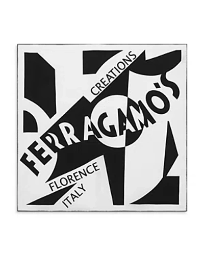 Ferragamo Fo Venna Silk Scarf In White