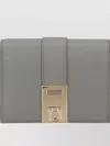 Ferragamo Hug Leather Wallet In Grey