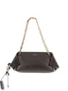 Ferragamo Folded Leather Shoulder Bag In Brown