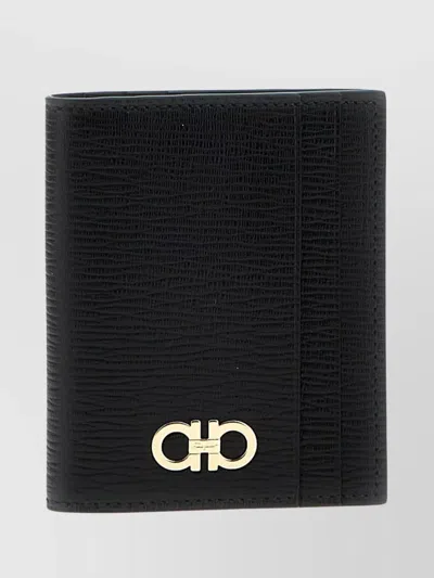 Ferragamo Gancini Card Holder In Black