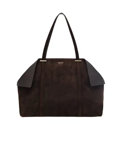 FERRAGAMO FERRAGAMO LARGE FOLDED-SIDES TOP HANDLE BAG