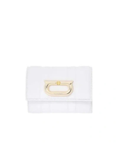 Ferragamo French Leather Wallet In White