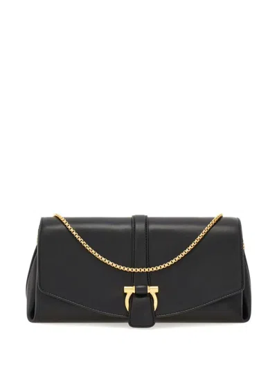 Ferragamo Anya Hindmarch N/s Mini Eyes Shearling Tote Bag In Black