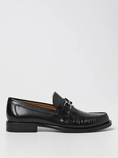 Ferragamo Black Reversible Gancini Ornament Loafers In Nero