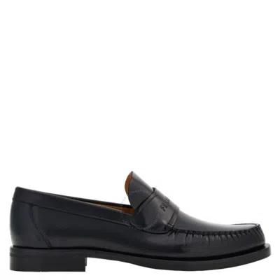 Ferragamo Fort Signature Leather Loafers In Black