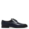 Ferragamo Fosco Leather Derby Shoes In Blue