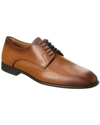 Pre-owned Ferragamo Fosco Leather Loafer Men's In Brown