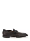 Ferragamo Foster Gancini Loafers In Hammered Leather