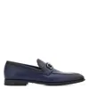 Ferragamo Gancini Decorated Mokasin Shoes In Blue