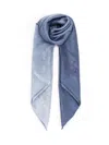 Ferragamo Palazzo Jacquard Silk Scarf Scarves And Foulards Light Blue In Blue