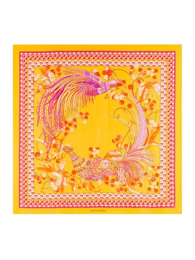 Ferragamo Foulard In Seta Stampa Animali