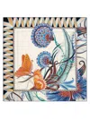 Ferragamo Giada Triangle Scarf Butterfly Motif Leaves