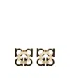 Ferragamo Four Gancini Clip On Earrings In Gold