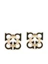 Ferragamo Four Gancini Clip On Earrings