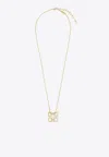 Ferragamo Four Gancini Pendant Necklace In Gold