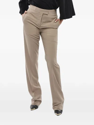 Ferragamo Four-pocket Wool Trousers In Brown