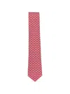 Ferragamo Fox-pattern Silk Tie In Red