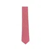 Ferragamo Fox-pattern Silk Tie In Pink