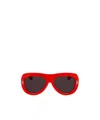 Ferragamo Rivets 57mm Aviator Sunglasses In Red