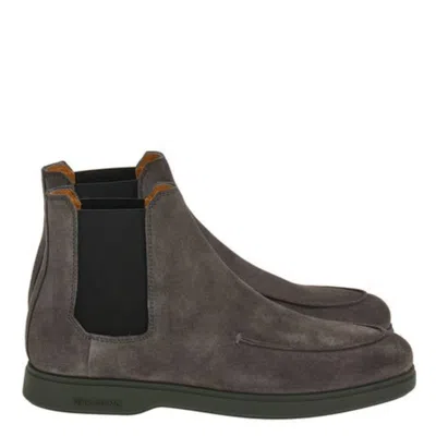 Ferragamo Francisco Suede Chelsea Boots In Gray