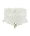 Ferragamo Frayed Denim Shorts In White