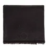 Ferragamo Salvatore  Frayed Edge Shawl In Black