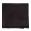 Ferragamo Frayed Edge Wool Scarf In Black