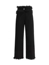 Ferragamo Frayed High-rise Straight-leg Pants