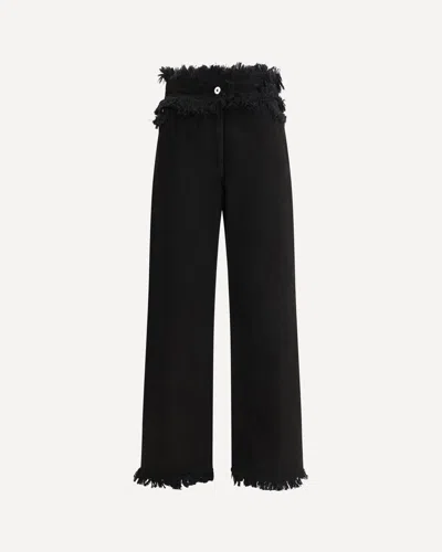 FERRAGAMO FRAYED EDGES JEANS